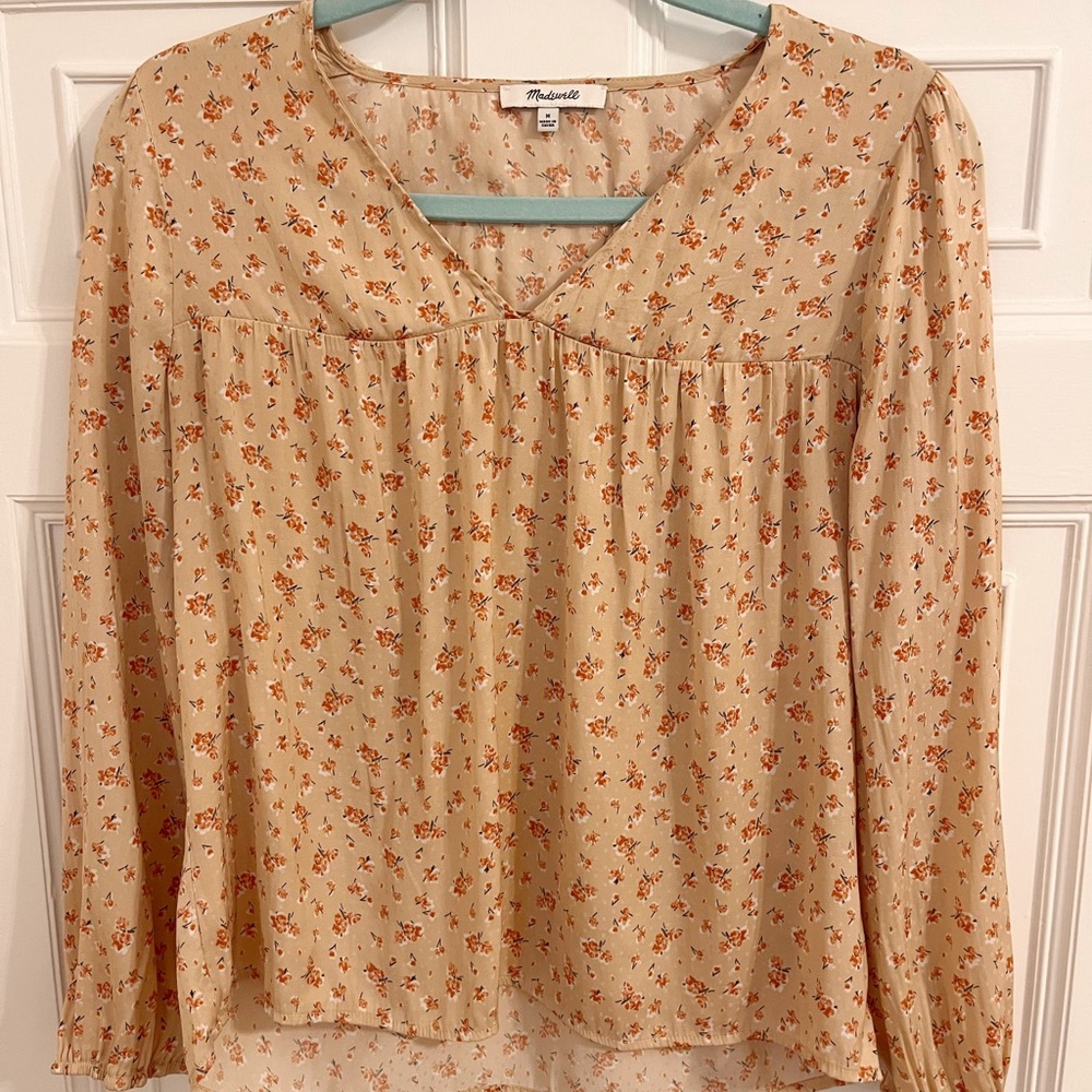 Madewell Pink Floral Blouse